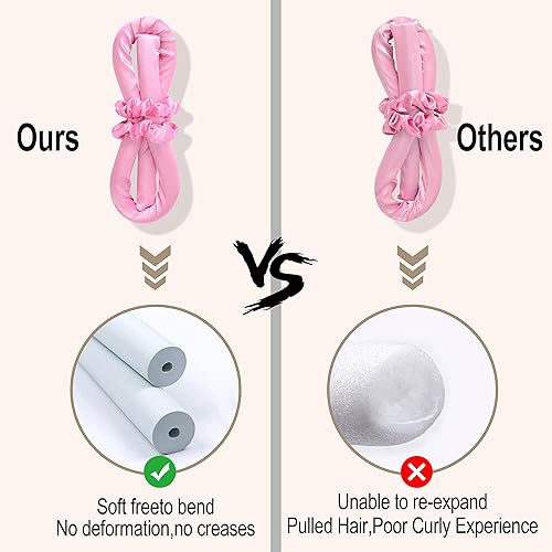 Miniatura 2 de Plancha rizadora sin calor  Diadema sin calor  Rizado satinado sin calor  Diadema para rizar durante la noche  No requiere calor, crea hermosos