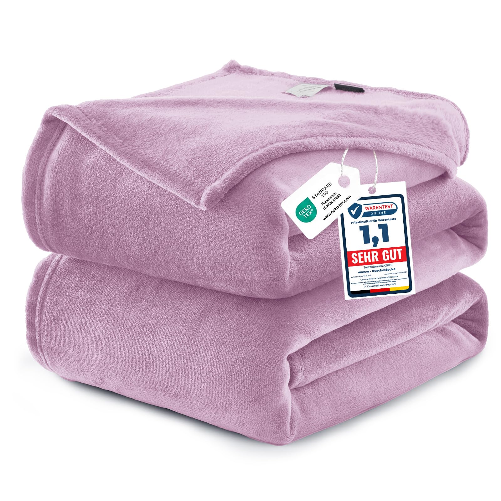 Wavve Purple Fleece Blanket Large Throw 220X240cm - Fluffy Soft Warm Versatile Large Throw Xxl Blanket For Bed/Sofa/Couch