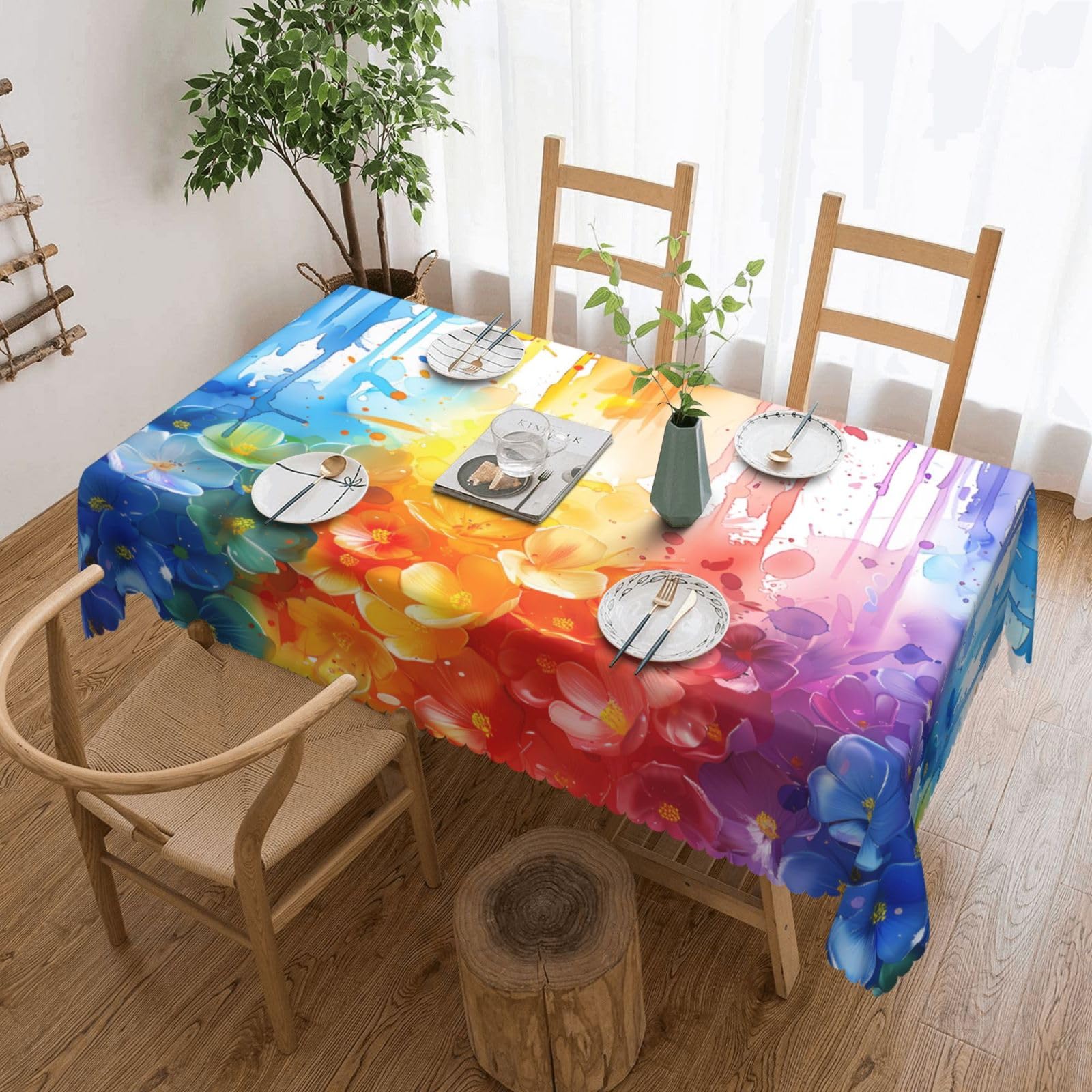 Nappe florale pour décoration de fête d'anniversaire et souvenirs mémorables autour de la table