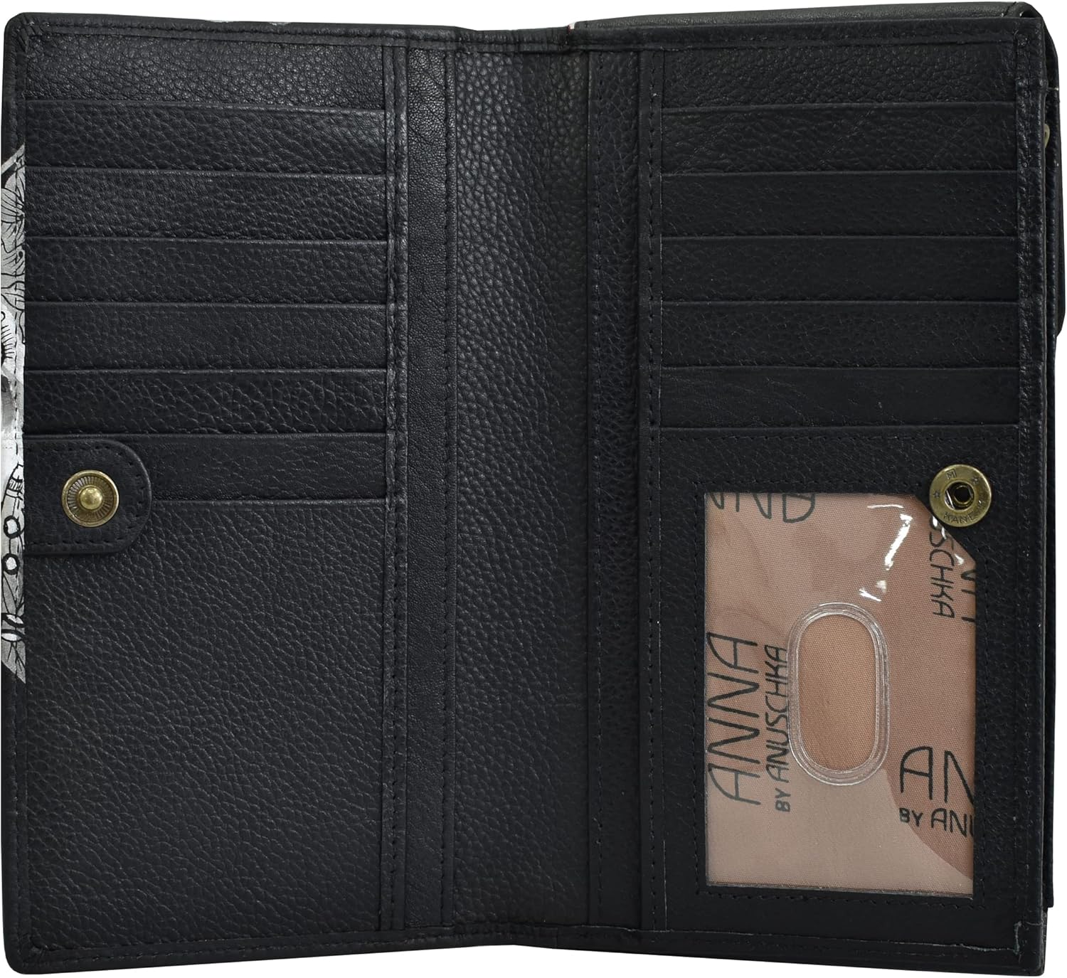 Anna by Anuchka Women's Hand-Painted Genuine Leather Phone Wallet Organizer Crossbody - Image 5