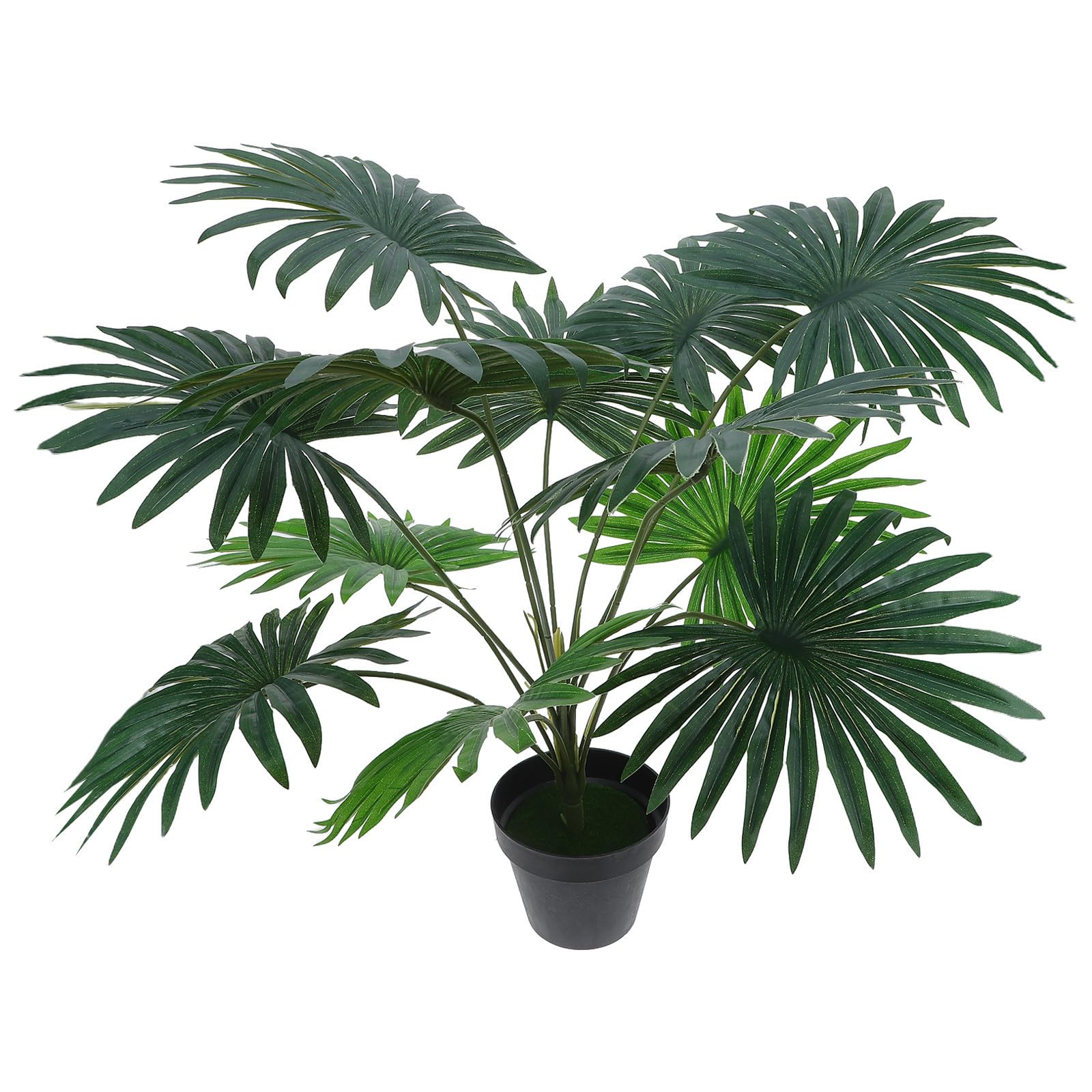 Albero di Palma Artificiale in Vaso Verde Realistico in Plastico, Facile Manutenzione, per Soggiorno e Camera da Letto, Pianta Finta Decorativa per Interni