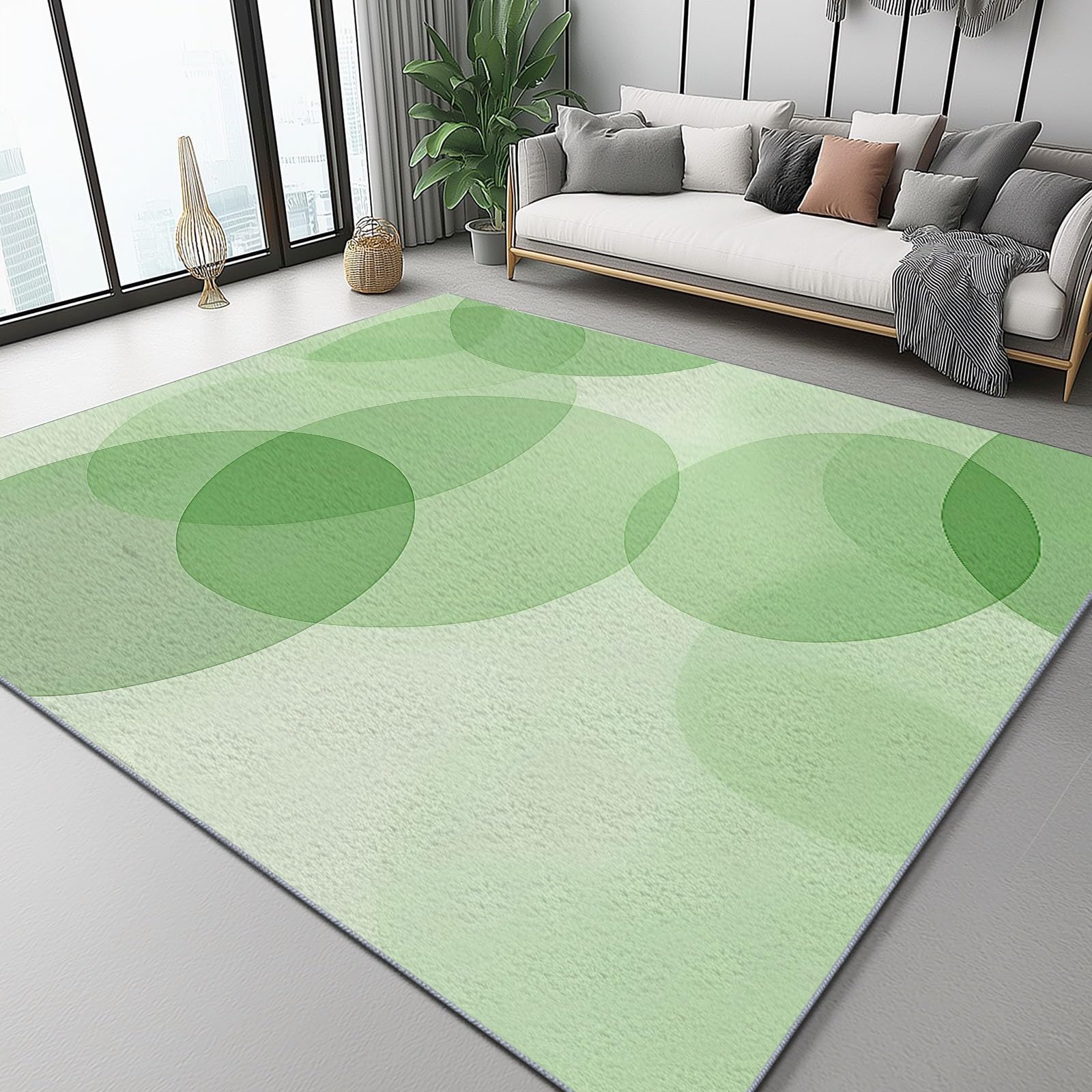Tapis pour chambre à coucher au design géométrique minimaliste