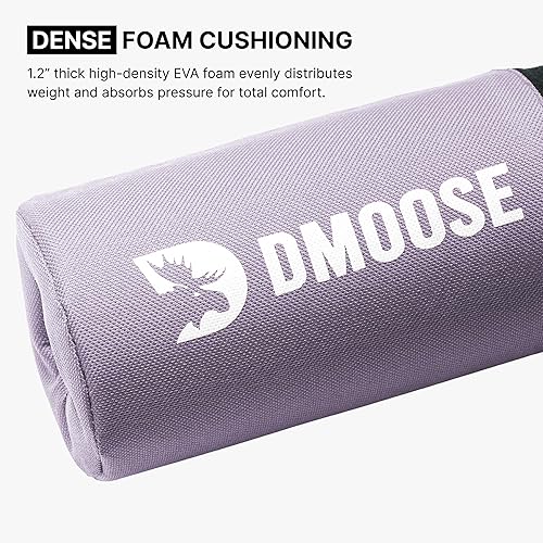 Vista 68 de DMoose Fitness Almohadilla de barra para empuje de cadera, sentadillas y estocadas, cojín de espuma gruesa antideslizante para soporte de cuello