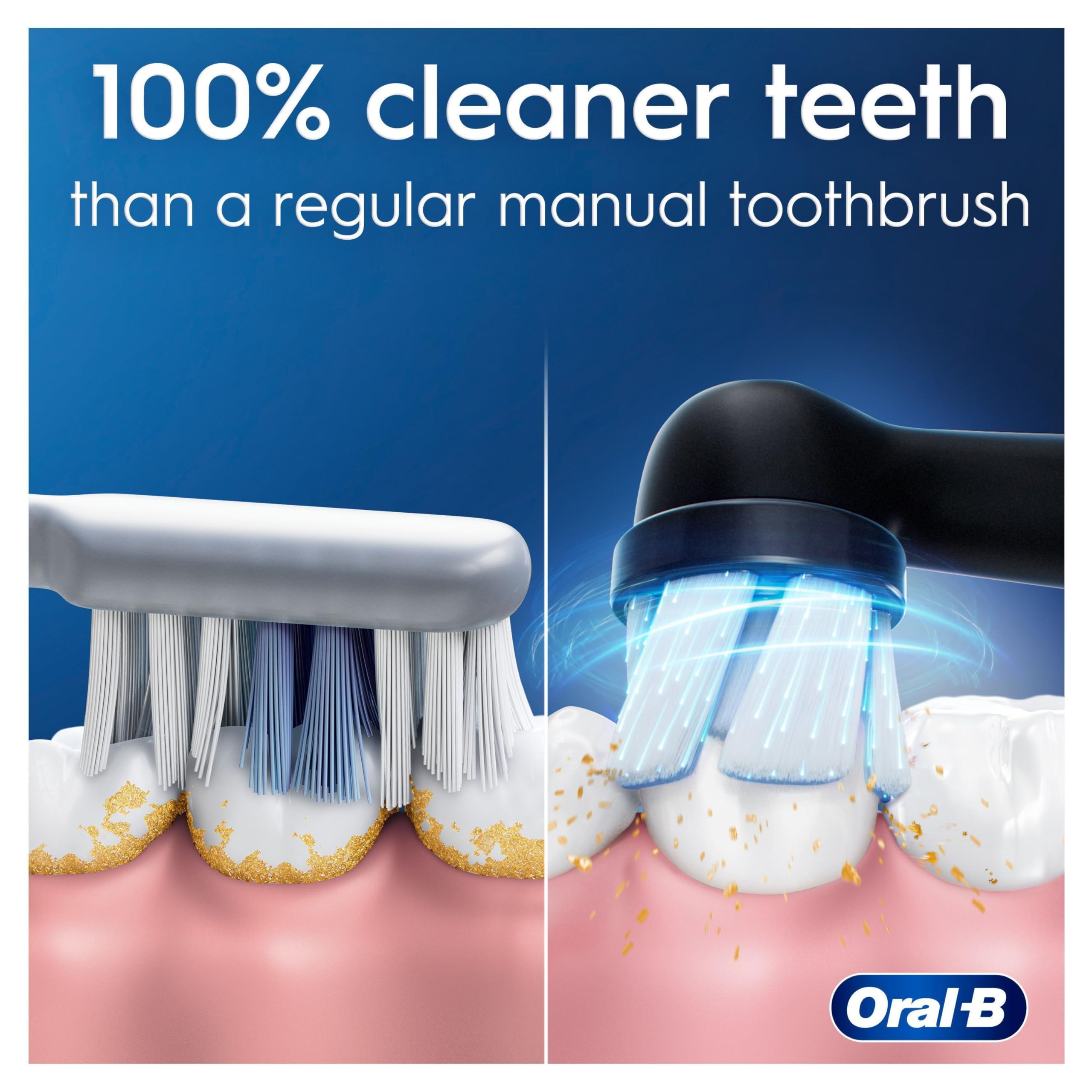 Oral-B iO Series 2 Duo Pack Brosse à Dents Électrique/Brosse à Dents Électrique, 2 Brossettes, 3 Modes de brossage pour Soins Dentaires, Technologie Magnétique Conçu par Braun, Night Black/Calm Pink
