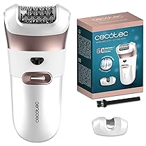 Cecotec Epilatore Elettrico con Accessorio Zone Sensibili SkinCare Depil-Action 6000. 60 Lamine, Luce LED, Autonomia 60 min, Classificazione IPX5, Design Ergonomico, Indicatore LED