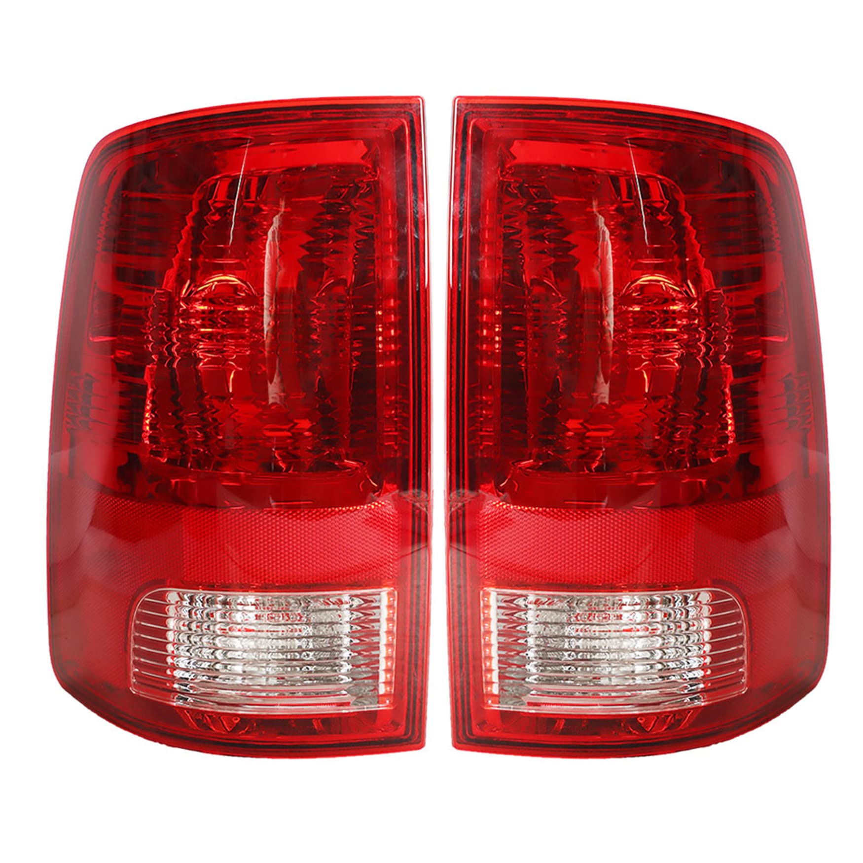 WFLNHB 1 Pair Tail Light Replacement for 2009-2018 Ram 1500 2500 3500 Taillamp Rear Break Light Lamp Assembly 55277415AF 55277414AF Passenger and Driver Side