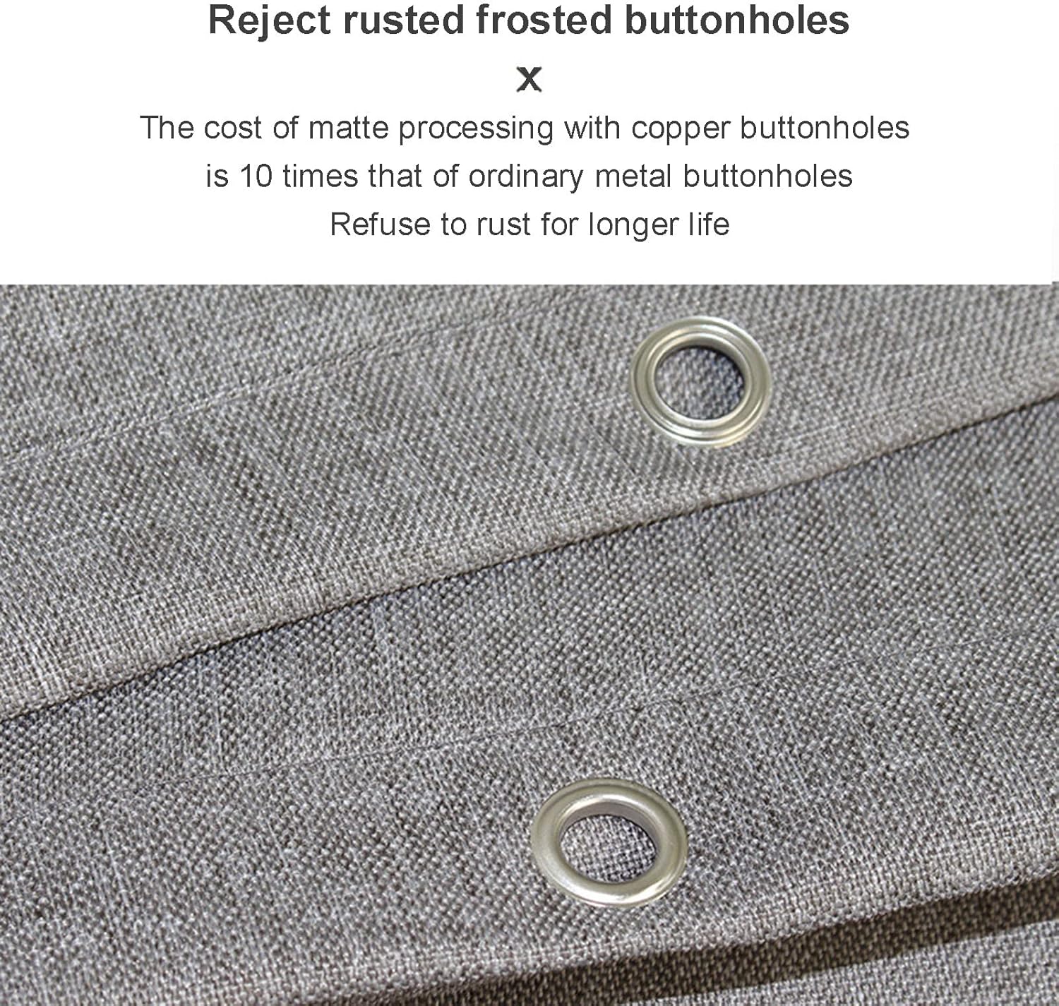 Stall Shower Curtain Fabric Linen Grey Soft & Light-Weight Cloth Shower Liner Rust-Proof Metal Grommets for Bathroom Showers and Bathtubs,280 * 200 (180 * 180)