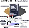 NNREPAIR White Surface Repair Kit - Suitable for Most Repairs I Also Fix Broken Chips and Cracks for Granite, Tiles, Countertops, Porcelain and Ceramics in Minutes