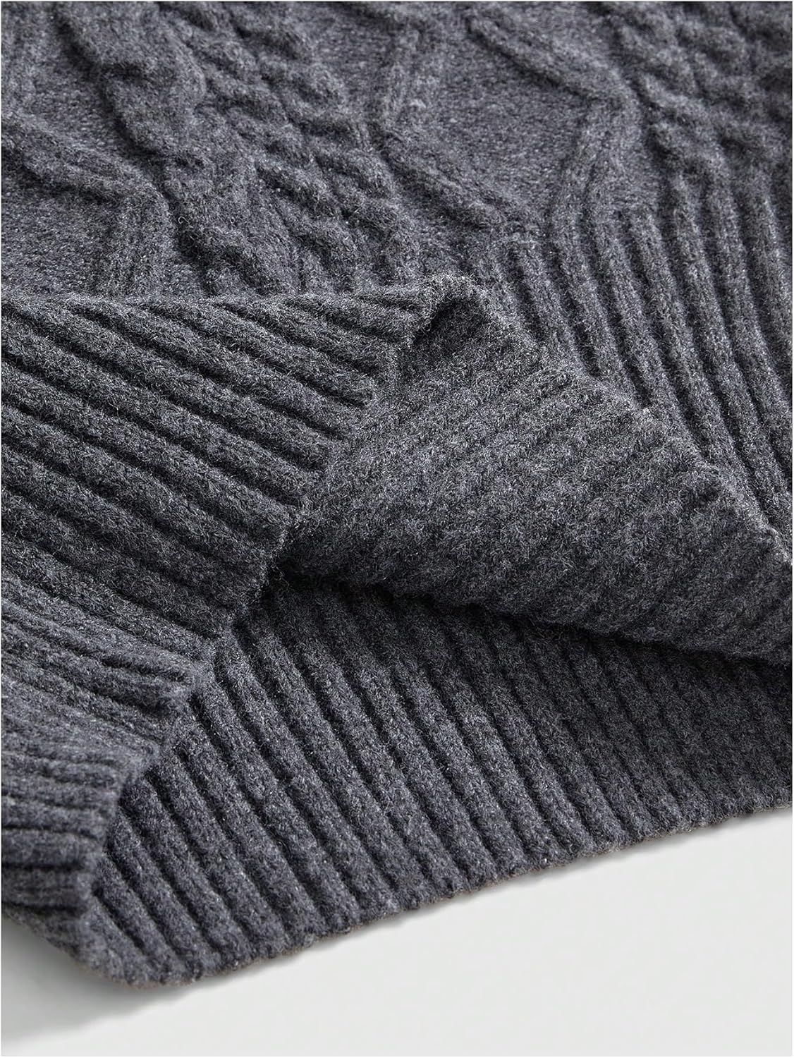 MakeMeChic Women's Cable Knit Cropped Sweaters Off The Shoulder Long Sleeve Going Out Pullovers Top