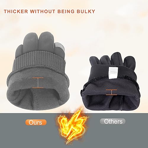 Miniatura 2 de ihuan Guantes impermeables de invierno para hombres y mujeres, cálidos, para correr, ciclismo, nieve, esquí, para clima frío, material térmico
