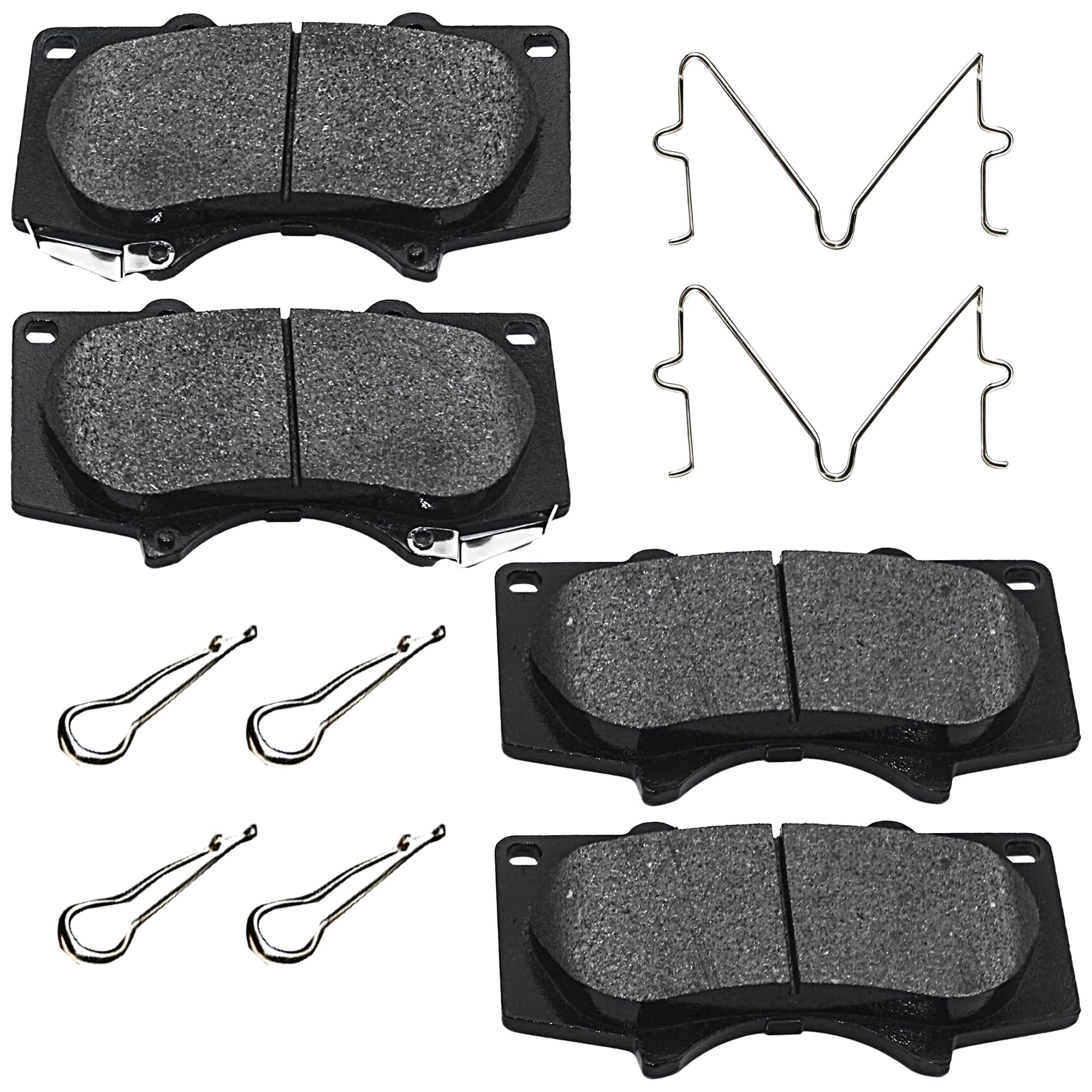 Front Brake Pads Set Compatible with Lexus GX460 GX470, Toyota 4Runner FJ Cruiser Sequoia Tacoma Tundra Pickup Automotive Replacement Brake Pads Semi-Metallic D976