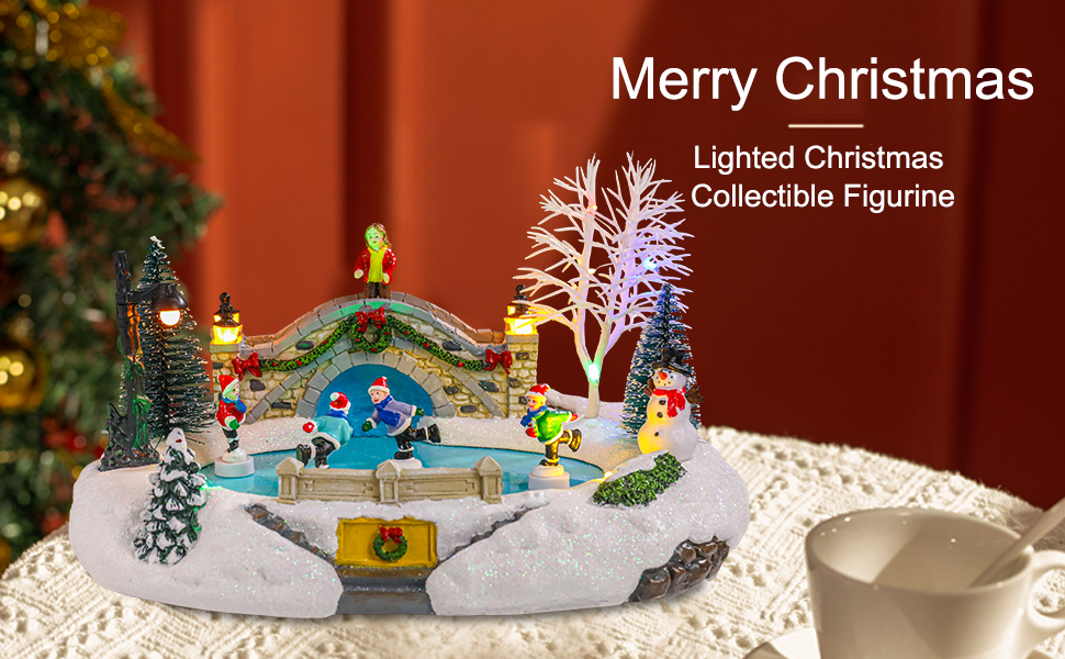 Amazon.com: Vigdur Christmas Snow Village - Animated Christmas