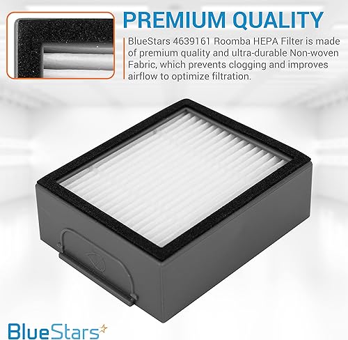 Miniatura 5 de BlueStars Paquete de 10 filtros HEPA de repuesto para serie e, i, y j i7 i7+plus E5 E6 E7 i6 i6+ i8 i8+ E5 5150, E6 6198, i3 3150, i3+ 3550, i4 4150