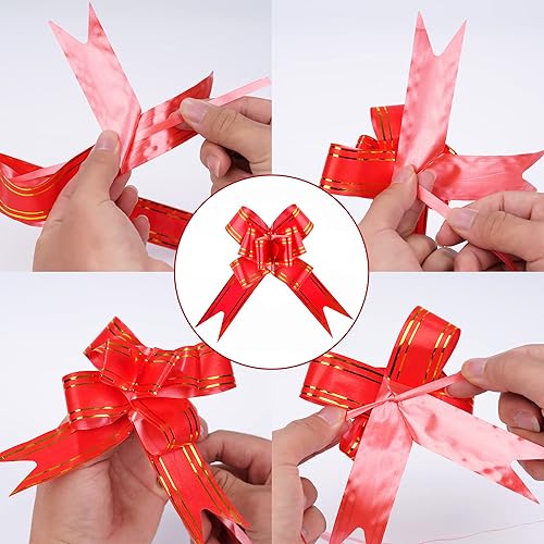 Miniatura 4 de Kolewo4ever Juego de 40 bolsas de celofán de San Valentín, 20 bolsas transparentes de celofán con 20 lazos rojos para San Valentín, bodas, novias o