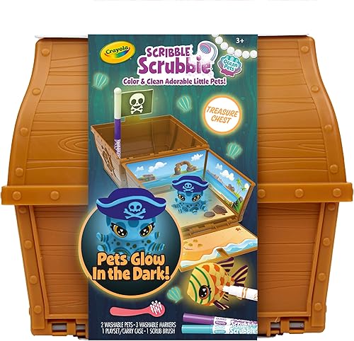 Miniatura 2 de Crayola Scribble Scrubbie Pets Glow Ocean Playset, juguetes para niños y niñas, regalos para niños de 3, 4, 5, 6 años