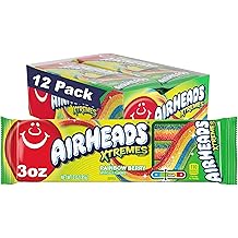 Airheads Xtremes Belts, Rainbow Berry Flavor, Easter Candy, Easter Basket Essentials Stuffers for Kids and Adults, Chewy, 3 Ounces (12-Pack)
