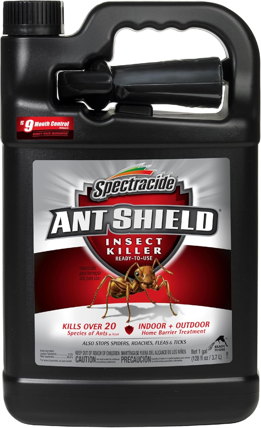 Spectracide Ant Shield Insect Killer Ready-To-Use 1 Gallon, Indoor Plus Outdoor Home Barrier - Pack of 4