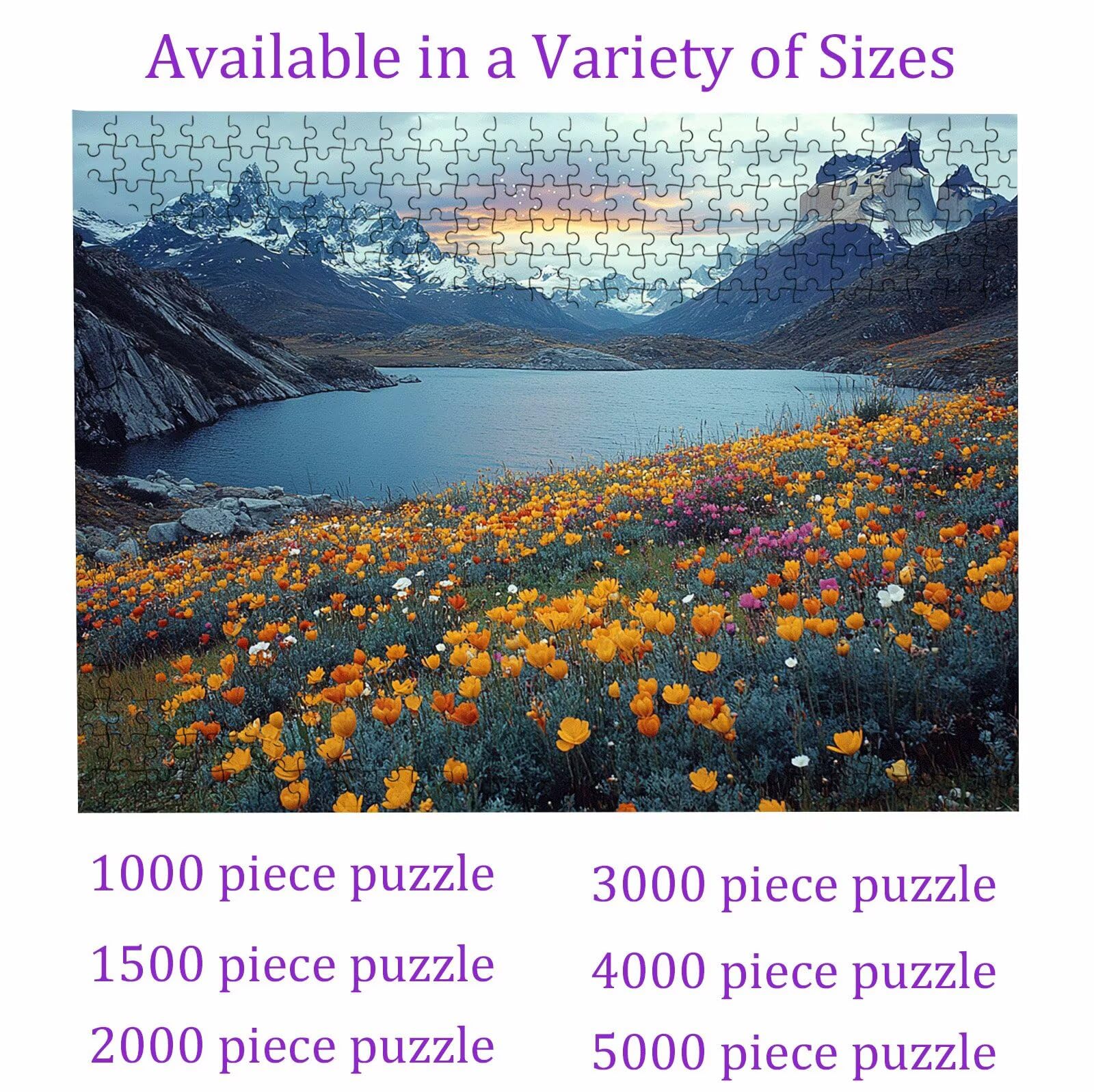 Puzzle lago Paesaggio(4), Puzzle Adulti 3000 pezzi, Puzzles Legno con Squisita Scatola di Imballaggio, Rompicapo per Esperti con Incastro Perfetto, Stampa Alta Definizione, Regalo per Adulti W3H-895