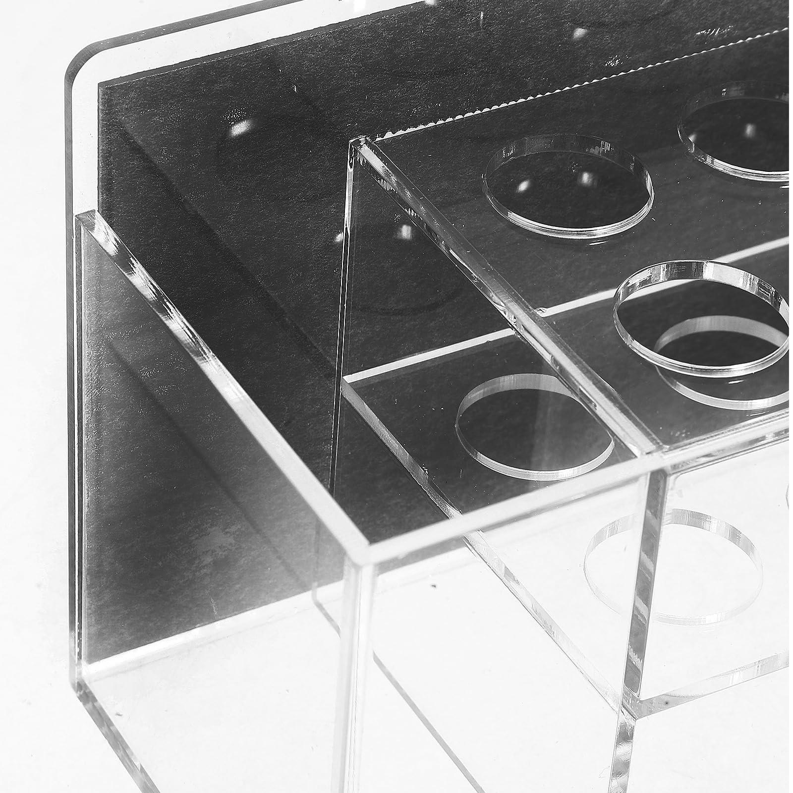 SHINEOFI 2 Pezzi Portapenne in Acrilico Trasparente Supporto Magnetico e Design a Strati per Organizzare Penne e Gessetti, per Scrivanie D'ufficio e Aule