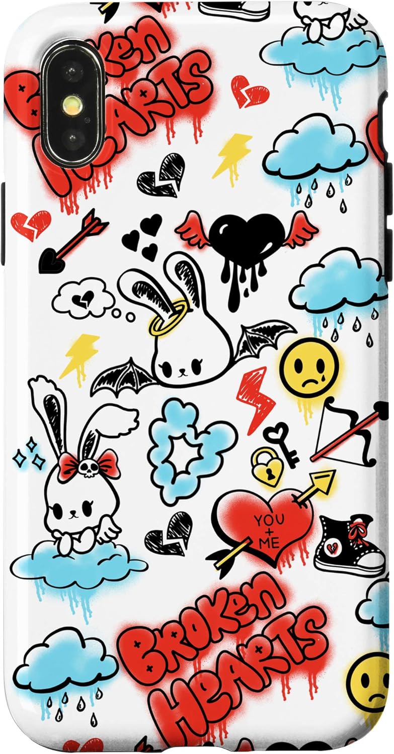 iPhone 12 Pro Max Indie Aesthetic Drawing Doodle Graffiti Alt Aesthetic Goth Case