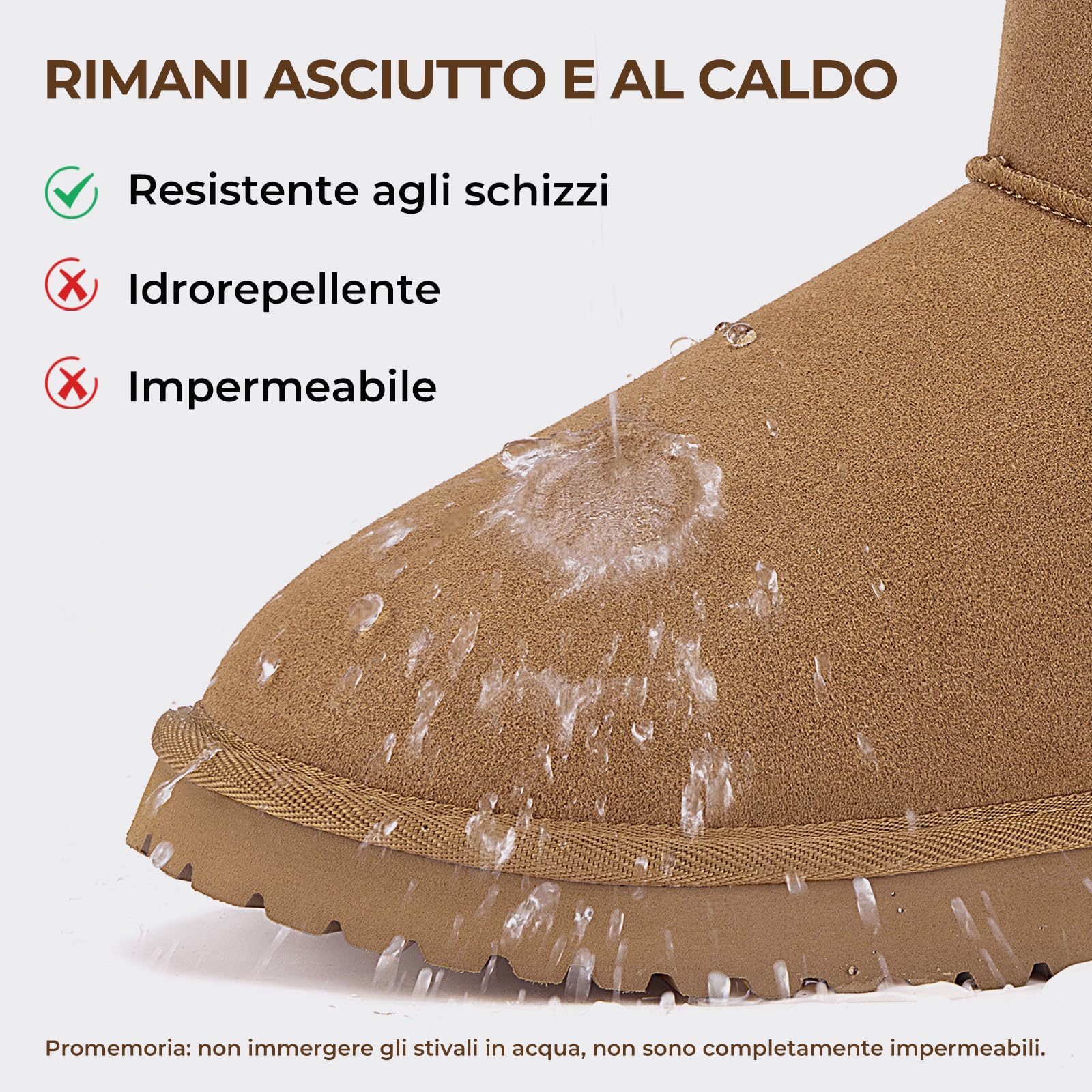 Mishansha Stivali da Neve Donna Caldo Comode Invernali Gr.36-42 | Antiscivolo, Fodera Calda, Resistente all'abrasione, Casual, Scarpe da Neve, Pendolarismo, Passeggiate