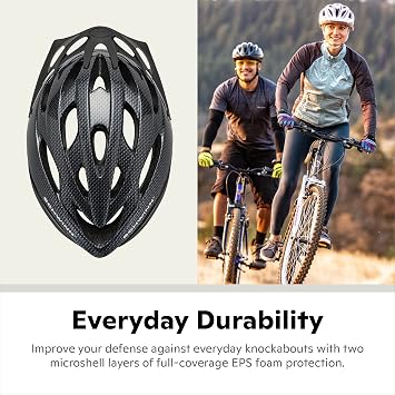 Schwinn Thrasher Helmet for Adults, Size 58-62 cm for Riders Ages 14+, Microshell, Adjustable Dial & Straps, Interior Padding, Air Vents, Visor, Adult Bike Helmet