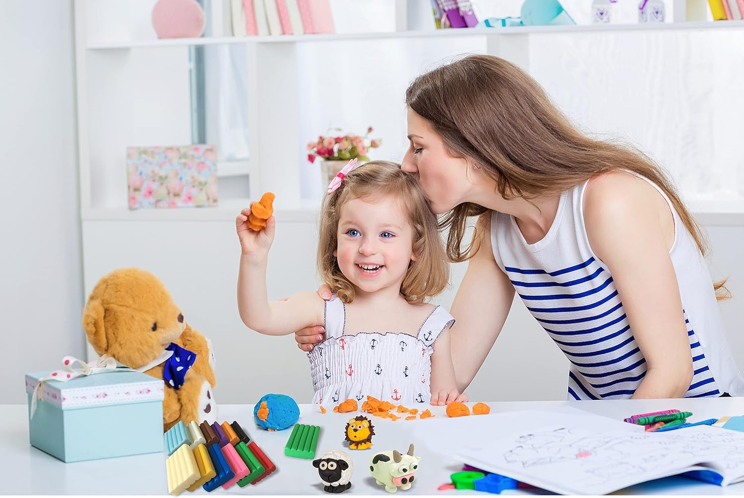 Polymer Clay Kits 50 Colors,Oven Bake Clay Modeling Clay, Safe and Non-Toxic DIY Colored Clay, Sculpting Clay Tools and Accessories,Ideal Gift for Children, Adults and Artists : Everything Else