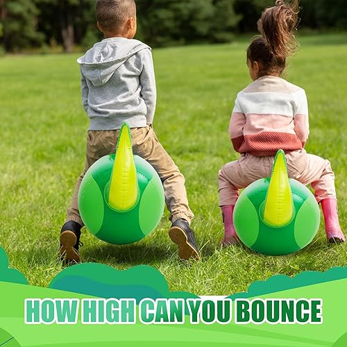 Miniatura 5 de Hiboom Juguetes inflables gigantes de salto de 51 pulgadas, juguetes de animales para montar en juguetes de salto, tolva para regalos de fiesta de