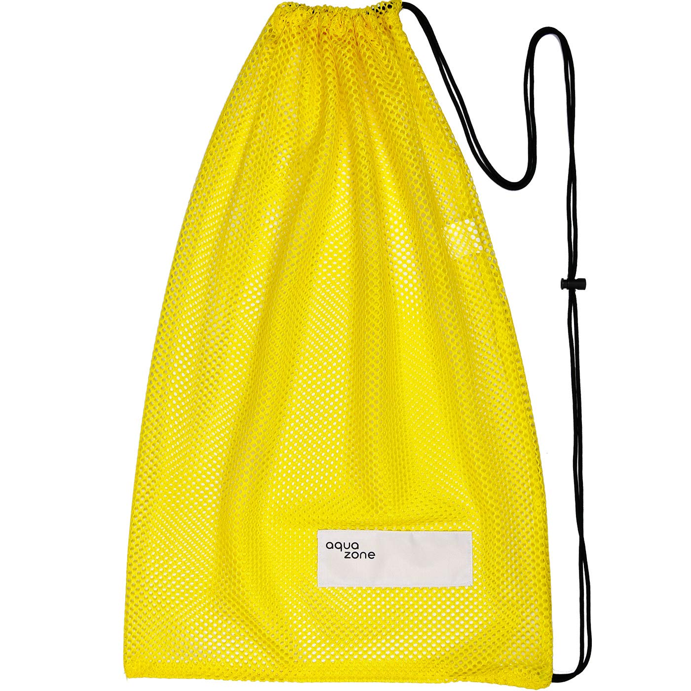 Drawstring Mesh Bag for Diving Swimming Travelling Beach Sports Equipment (Yellow, 28 * 17)