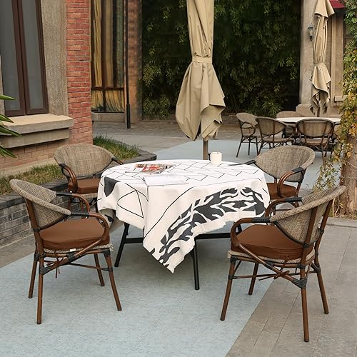 Miniatura 7 de Cojines para sillas de exterior de 17 x 16 pulgadas, resistentes a las manchas y duraderos, juego de 4 cojines cómodos antideslizantes para sillas