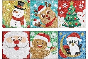 LOKIPA Advent Calendar 2023: 6PCS Diamond Painting Christmas Card for Adults