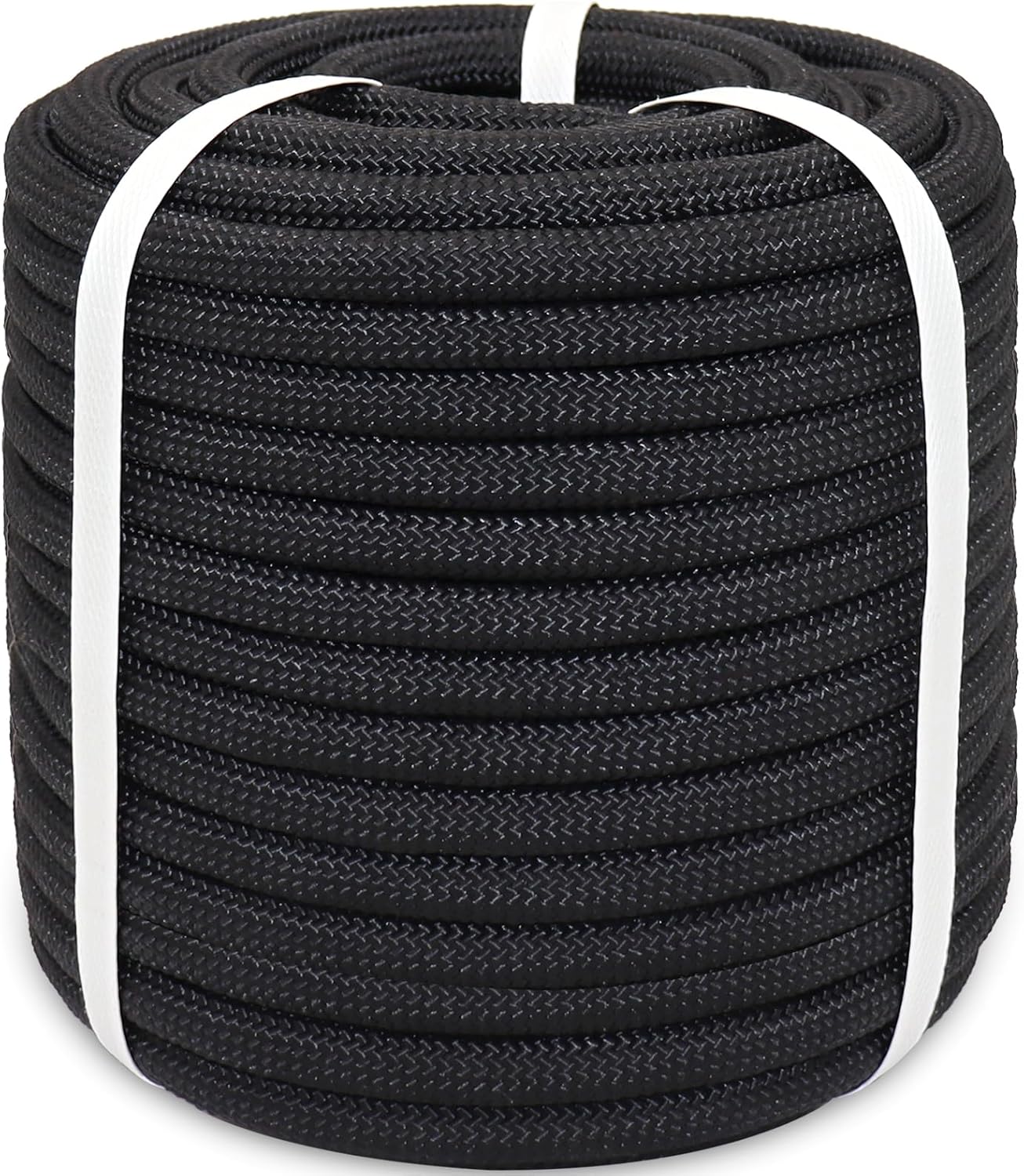 Amazon.com: BONSINY Black Braided Polyester Rope 3/8 in x 100 ft Heavy ...