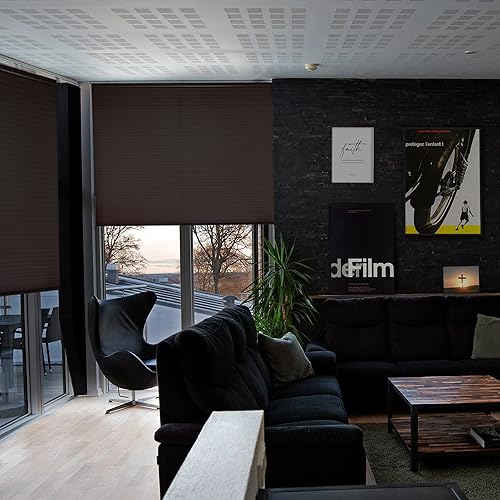 MOOD Blackout Cellular Shades | Luxury Meets Function | Cordless, Extra Large 1.5 Inch Cells, Insulation, Acoustic Comfort | Honeycomb Blinds for