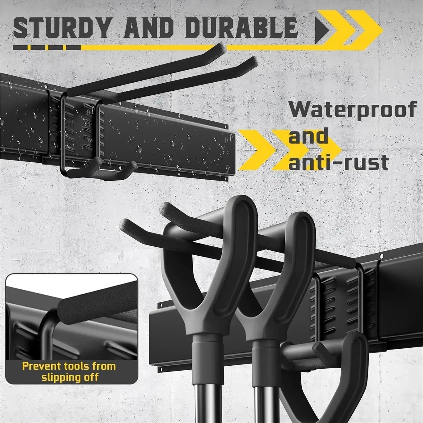 Support De Rangement Pour Outils Organisateur d'outils mural de garage en acier 64 po, 900 lb