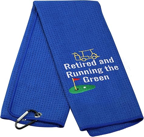 Review MEIKIUP Retired Grandpa Golf Towel Dad Golf Towel Retired Golfer Gift Embroidered Golf Towel with Clip Golf Events Gift Retired and Running The Green (Retired and Running The Green) Review MEIKIUP Retired Grandpa Golf Towel Dad Golf Towel Retired Golfer Gift Embroidered Golf Towel with Clip Golf Events Gift Retired and Running The Green (Retired and Running The Green)