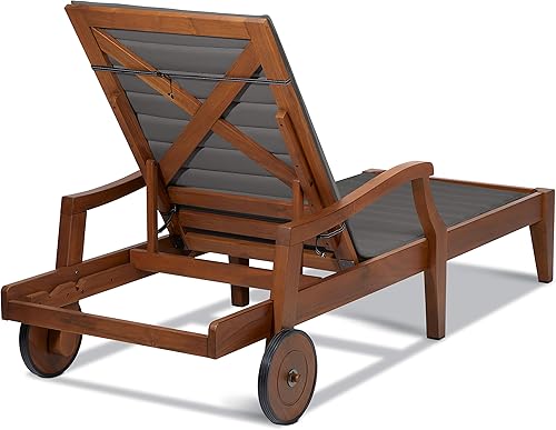 Miniatura 8 de Classic Accessories Storigami - Cojín para tumbona resistente al agua de 74 x 23 pulgadas, color carbón claro, cojín de patio