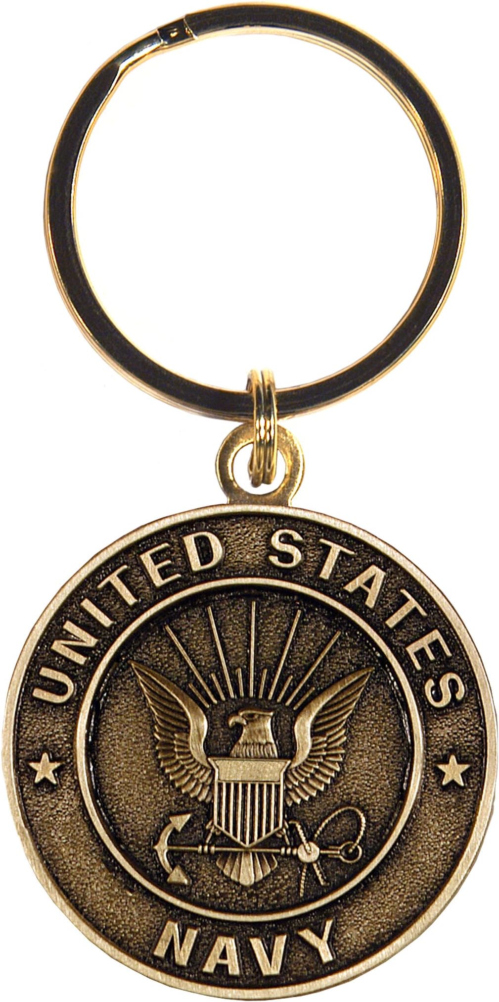 United States Navy Bronze Military Key Ring