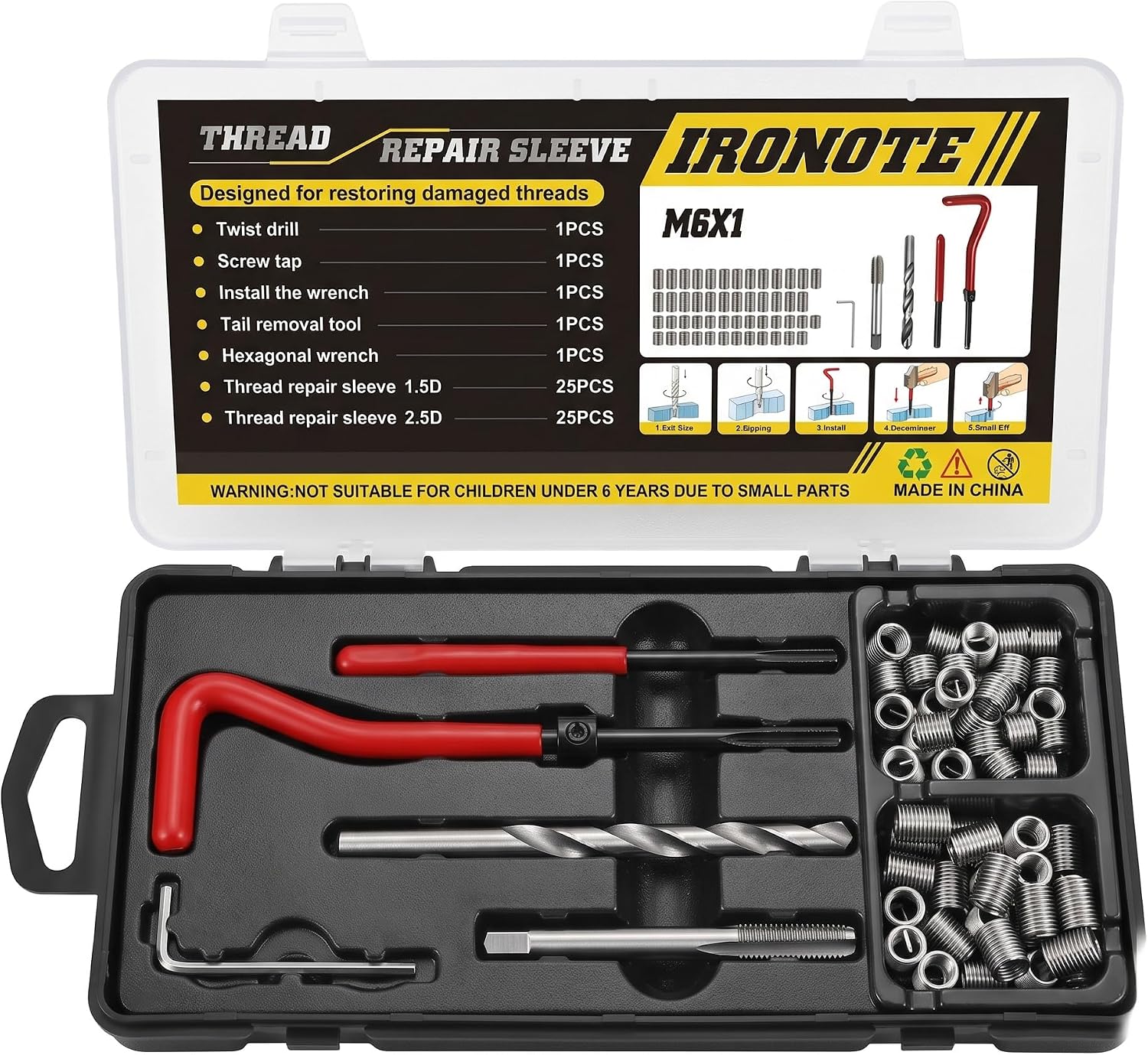 M14 x 2 Thread Repair Kit, for Mechanical & Automotive Thread Repair