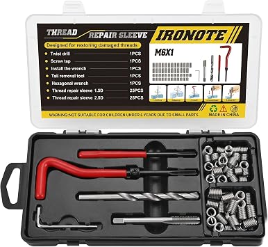 M6 x 1 Thread Repair Kit, for Mechanical & Automotive Thread Repair