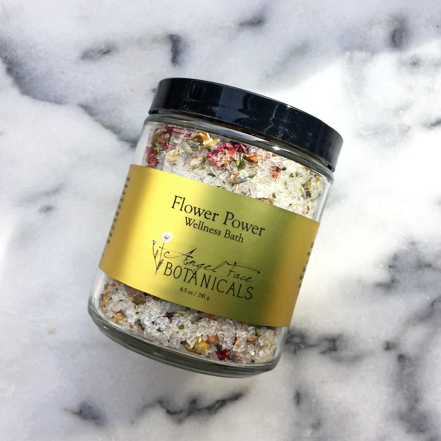 Flower Power Wellness Bath, Organic Bath Tea, Aromatherapy Bath with Essential Oils, Relaxing Bathing Salts