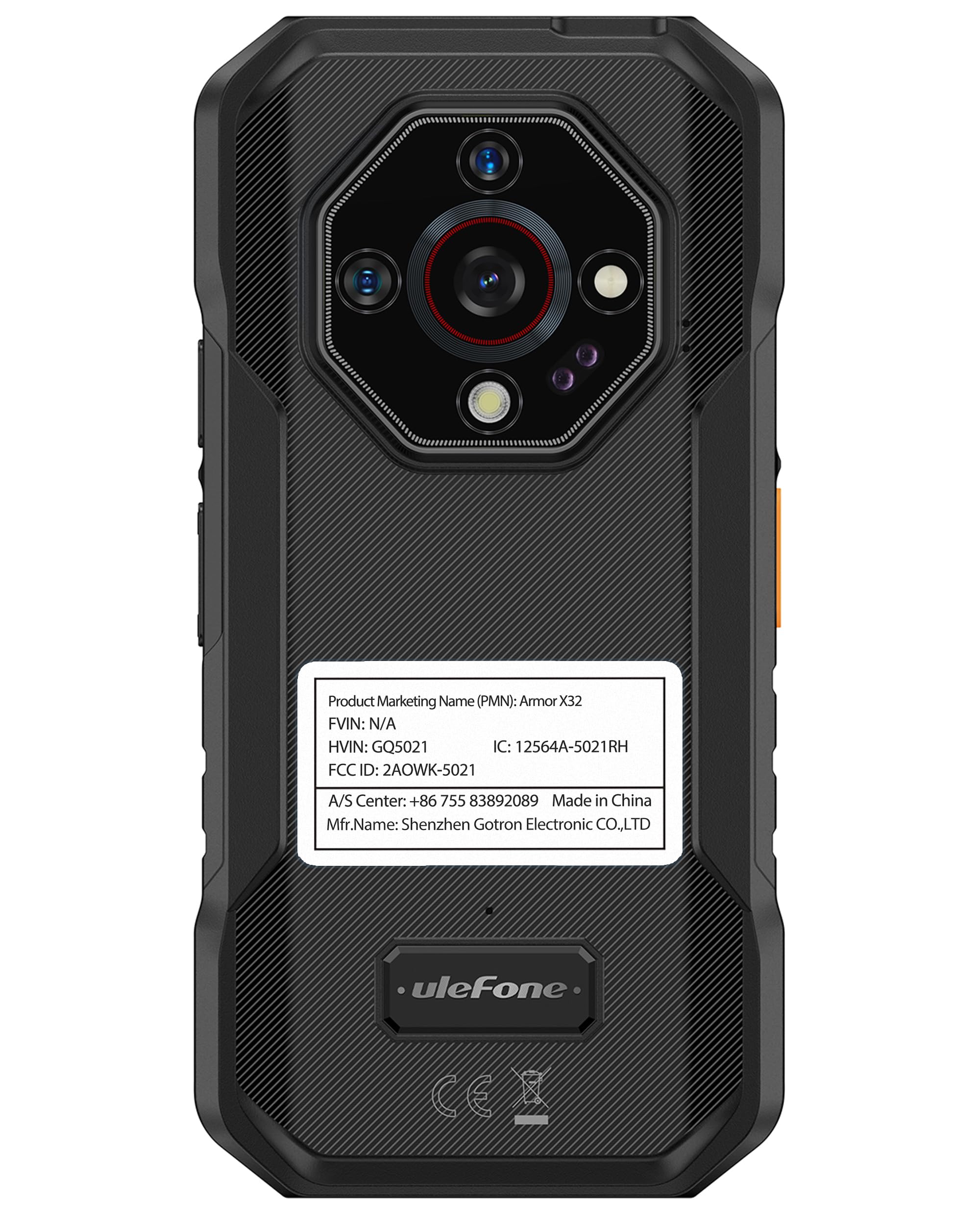 Ulefone Armor X32 Rugged Smartphone, MTK G91 12GB+128GB/2TB 48MP+20MP Visione Notturna Aggiornabil Android 16, 5.65" Corning Cellulare indistruttibile Dual SIM/NFC/Fingerprint 2anni garanzia-Arancione