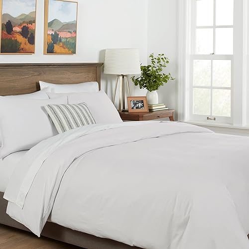 Ashton Sheets Funda de edredón tamaño King de 600 hilos, 1 funda de edredón de calidad de algodón egipcio, funda de edredón de 100 % algodón puro,