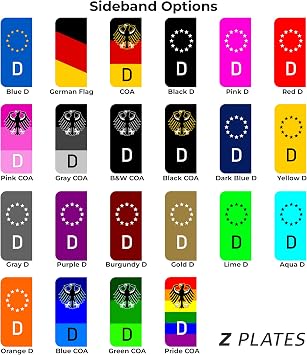 Custom German License Plate (Custom Plate with Frame)
