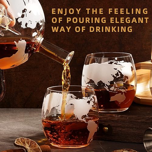 Miniatura 4 de FATHER'S DAY Oaksea Anniversary Unique Gifts for Dad Him Men Husband Boyfriend Boss, Whiskey Decanter Set with Glasses, Birthday Wedding House