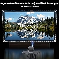 Vista 5 de Proyector para exteriores de Google TV con licencia oficial ANSI 2000 4K Full HD, proyector inteligente con WiFi y Bluetooth