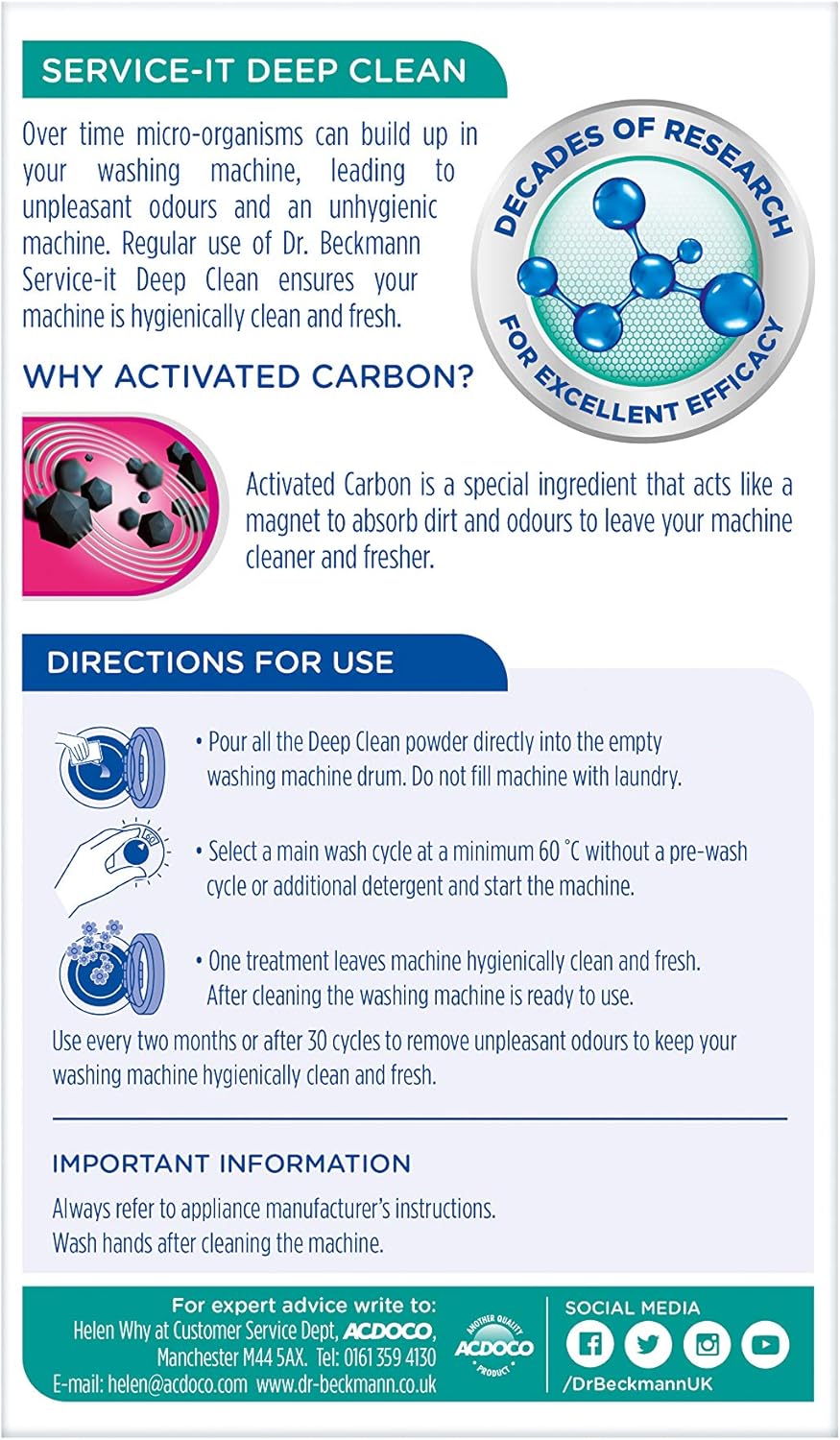 Buy Dr Beckmann Service It Deep Clean Washing Machine Cleaner 250g Online In Poland B0080zsqks