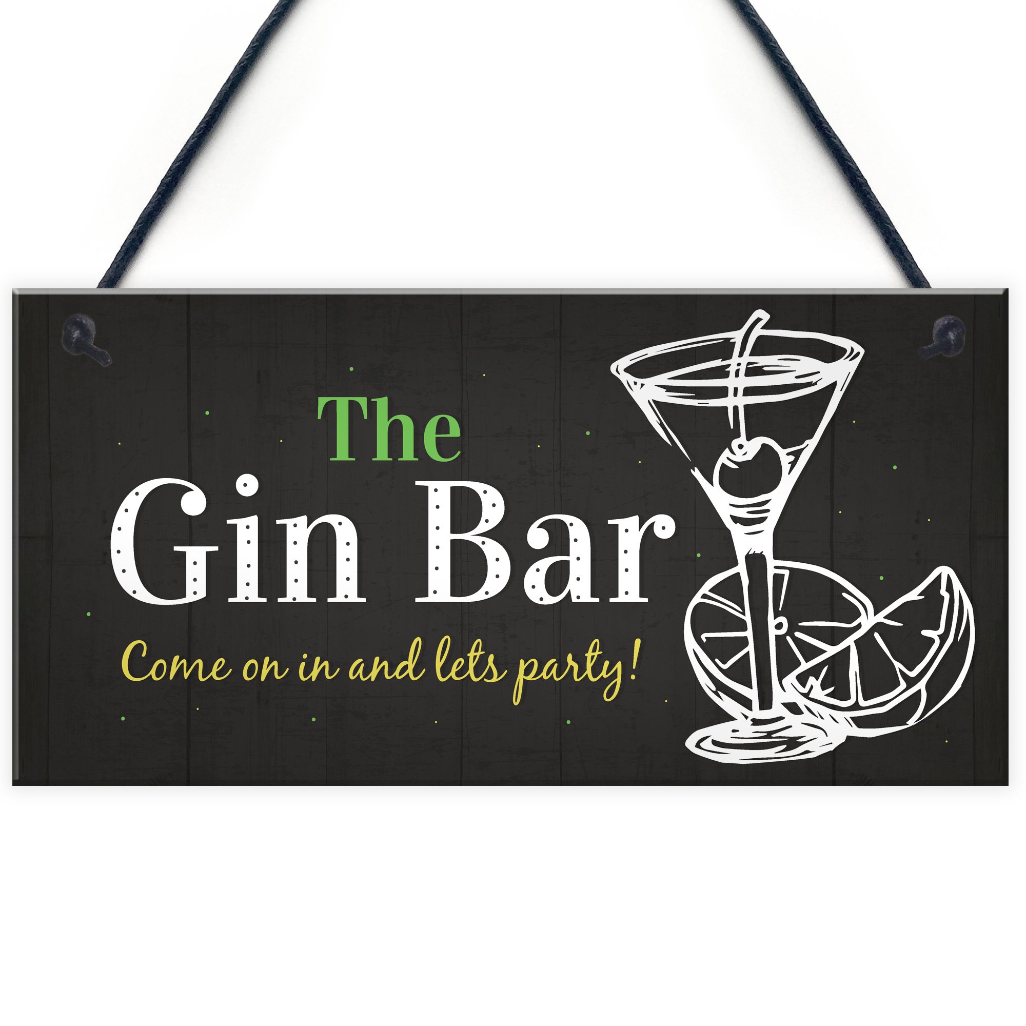 Red Ocean Gifts For Him Her Gin Bar Party Plaque Man Cave Garden Kitchen Pub Bar Gin & Tonic Alcohol Sign