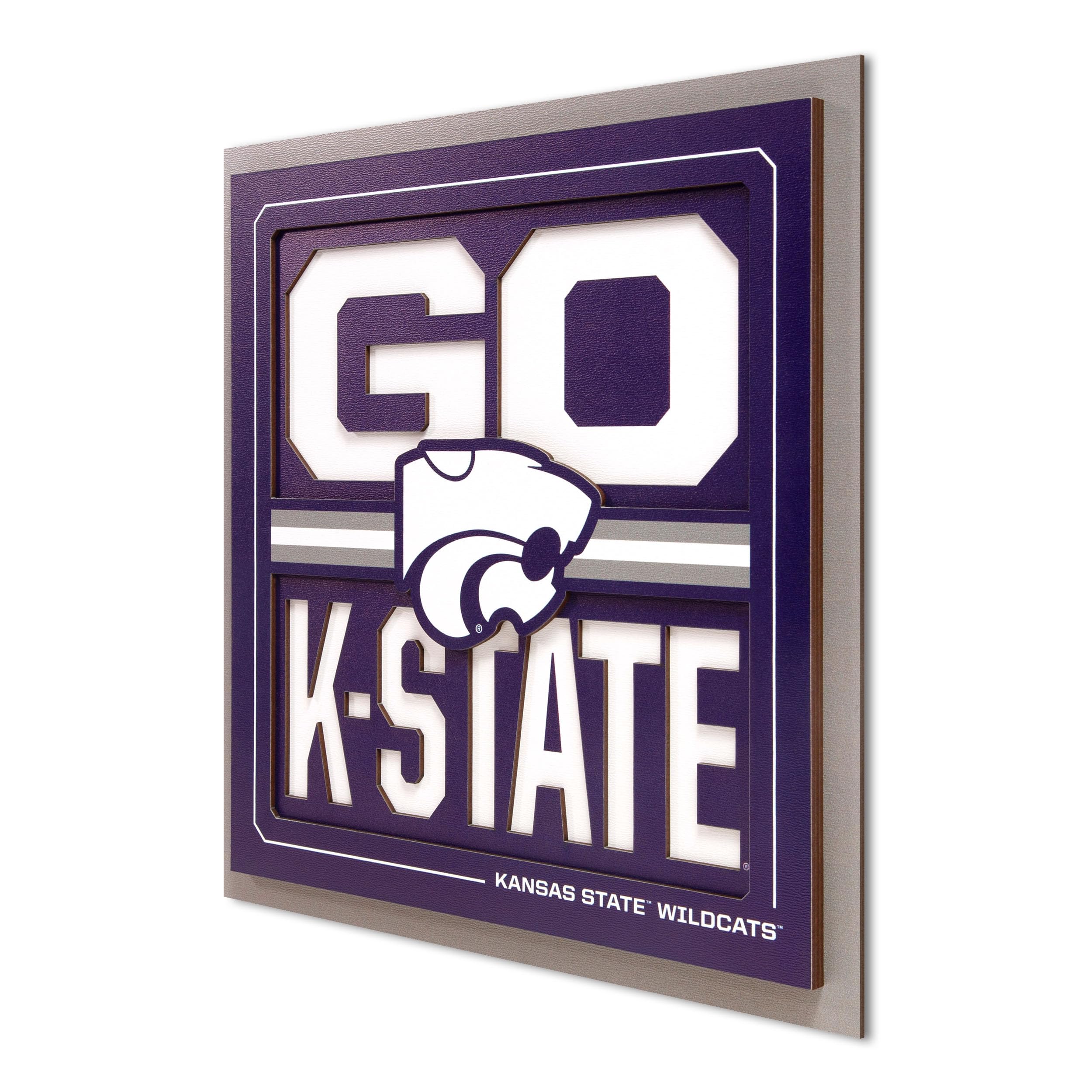 YouTheFan NCAA Kansas State Wildcats Slogan Series 3D Wall Art