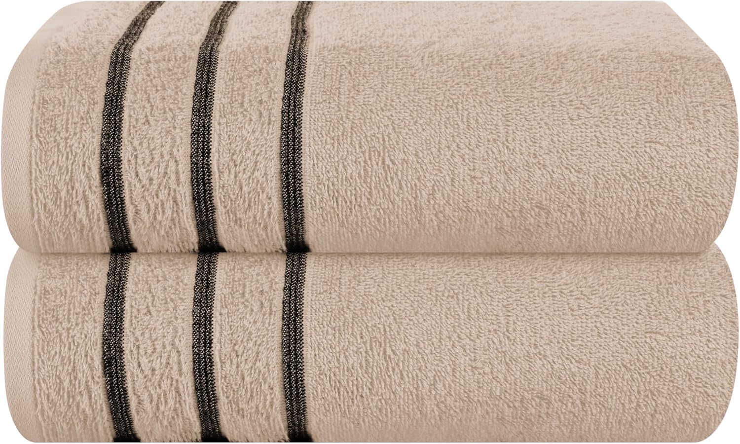MyOwn Ultra Soft 4 Pack Oversized Bath Towel Set 27x54 inches, 100% Cotton Bath Towels, Highly Absorbant Compact Quickdry & Lightweight Towel, Ideal for Gym Travel Camp Pool - Ivory