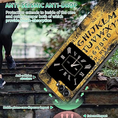 Miniatura 4 de Rossy Funda para Samsung Galaxy Z Flip 5 para Samsung Z Flip 5 5G (2023) con tablero Ouija Patrón espeluznante elegante para mujeres y hombres,
